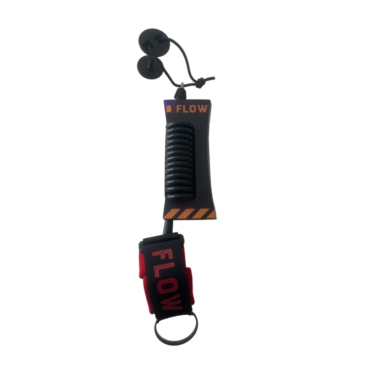 FLOW WRIST LEASH 7mm BLACK/RED